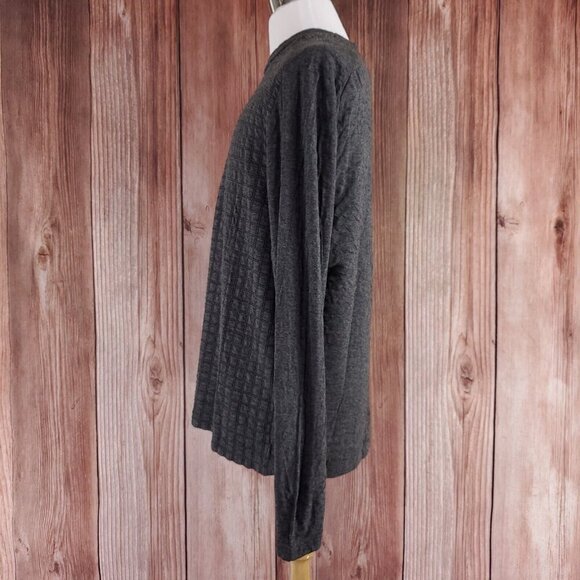 NWT Armani Collezioni Mens Size XXL Gray Crew Neck Pullover Shirt Viscose Blend - Picture 2 of 16